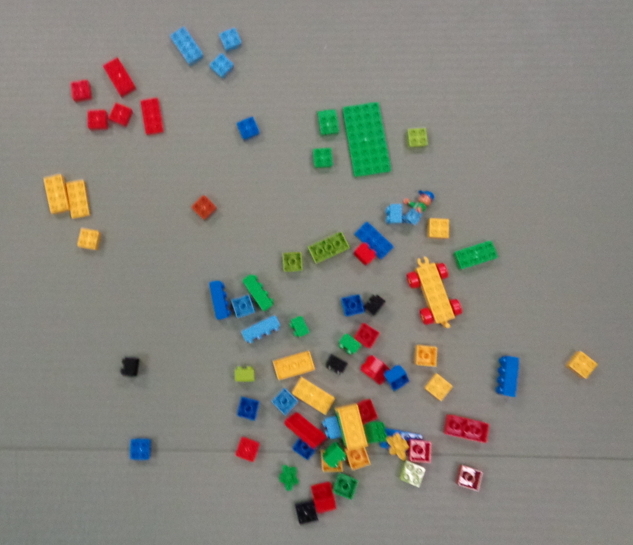 random lego blocks, with a few sorted by color random lego blocks, with a few sorted by color